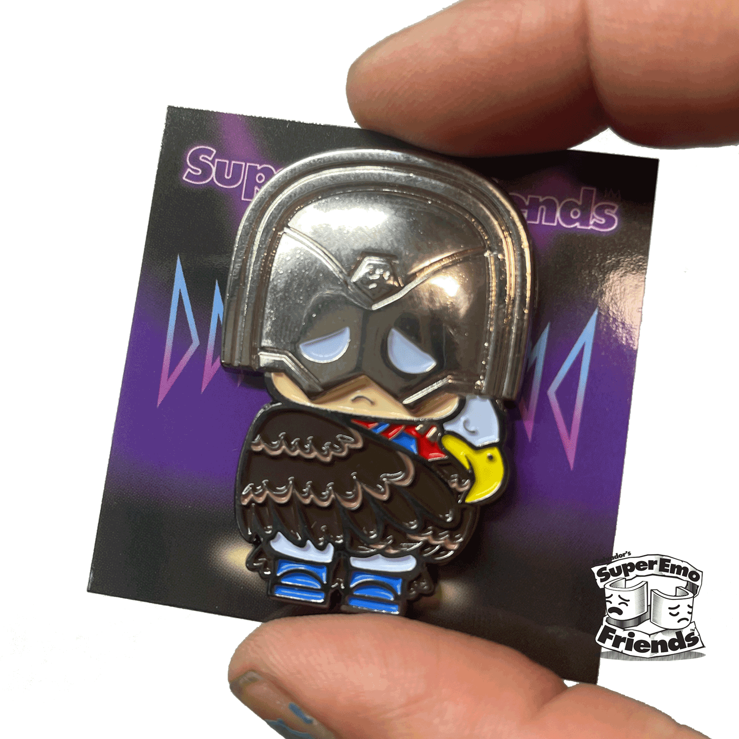 SuperEmoHugmaker Enamel Pin