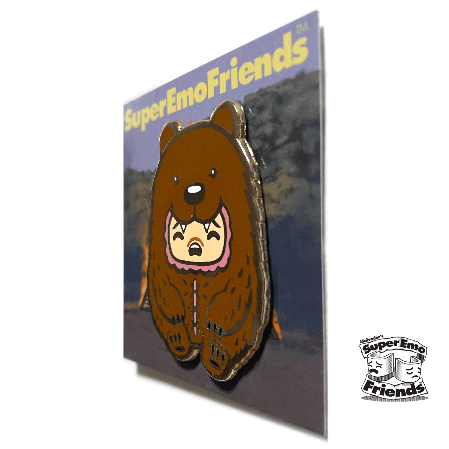 SuperEmoUnbearable Enamel Pin