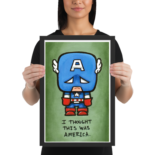 12x18 Framed SuperEmo Cappy