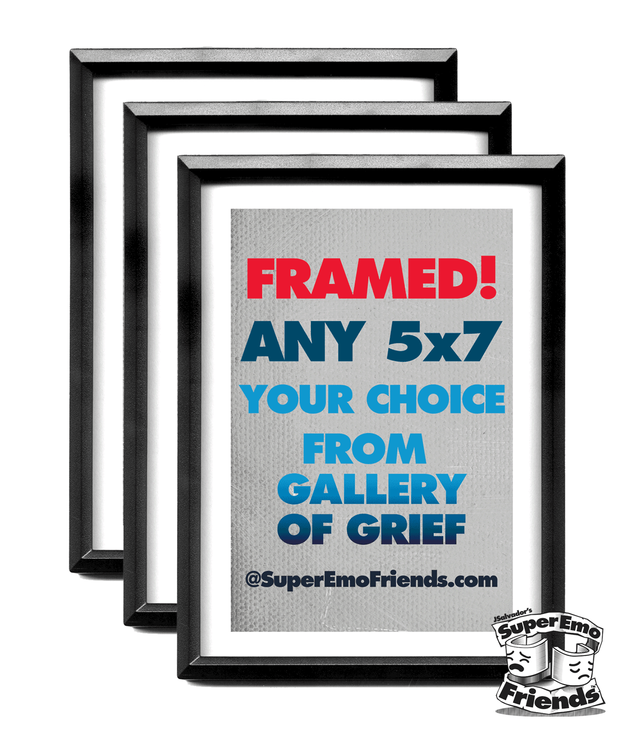 YOU CHOOSE! ANY 3 Framed 5x7 Prints